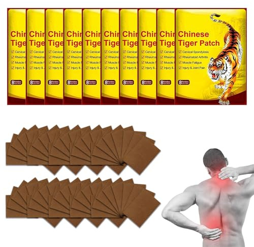 Patch Chauffant Dos,112pcs Patch Chauffant,Patch Anti Douleur,Patch Soulagement Douleur,Patchs de Tigre Chinois,Pansement Anti-Douleur,pour Epaules,Dos