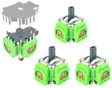 ElecGear 4x TMR Joystick och Avlödningsplatta för PS5, DSE, Steam Deck och Andra Kontroller, TMR Hall-kontrollspak och Reparationsverktyg för Lödfläta – (TMR-DS5)