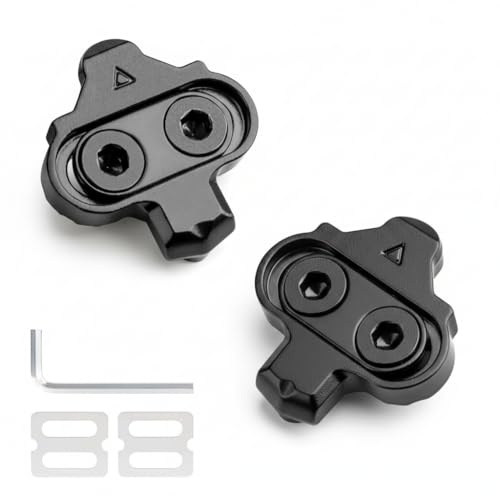 SPD Cleats Compatible with Shimano SPD SH51, 2-Hole SPD Pedals, Bicycle Shoe Plates for Click Pedals, Non-Slip Plates for Road Bike, Indoor Cycling