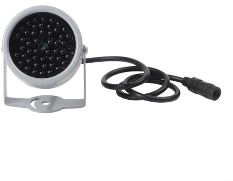 Infraröd påfyllningsljus 940 nm 48 LED IRbelysning för övervakningskamera automatisk skymningssensor silver 12,4 x 7,6 cm