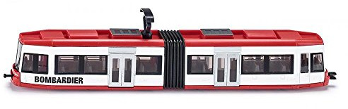 SIKU 1895, Tram, 1:87, Métal,Plastique, Rouge,Blanc, Compatible avec Les Autres Jouets