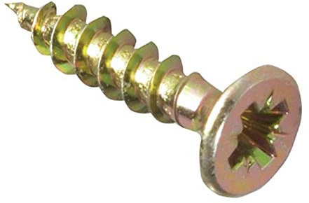 ForgeFix Multi-Purpose Single Thread Screws | 4.0 x 17mm | Zinc Yellow Passivated | Box 200
