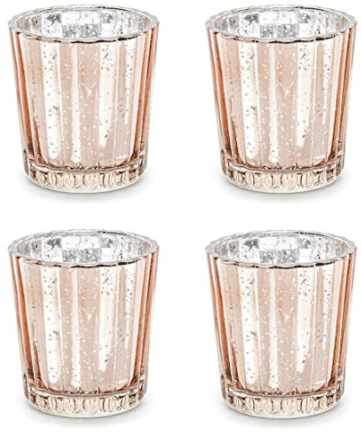 PartyDeco Photophore Rose Gold mercurisé