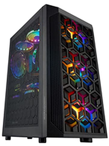 Mars Gaming MCMESH Schwarz, Gaming PC Gehäuse, Micro ATX, Total Mesh Design, 3xLüfter FRGB