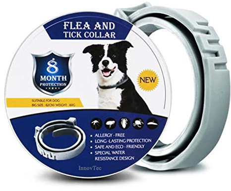 Collier Anti-Insectes pour Animaux de Compagnie pour Chats et Chiens Collier Anti-puces et Anti-Insectes pour Grands Chiens