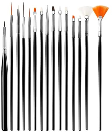 Comforty 15 pinceles de alimentos, cepillos de fondant, pinceles de fondant, pinceles de decoración de fondant, para fondant, decoración de pasteles, galletas y postres