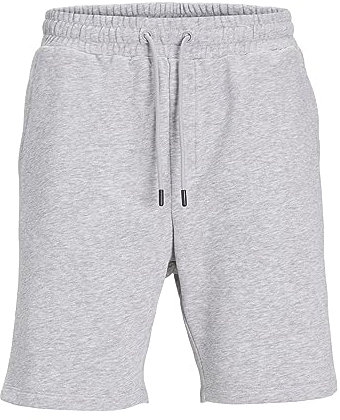 JACK & JONES Bermuda Sweat Shorts Kurze Komfort Fit Hose Knielang mit Seitentaschen, Farben:Grau-2, Größe:M