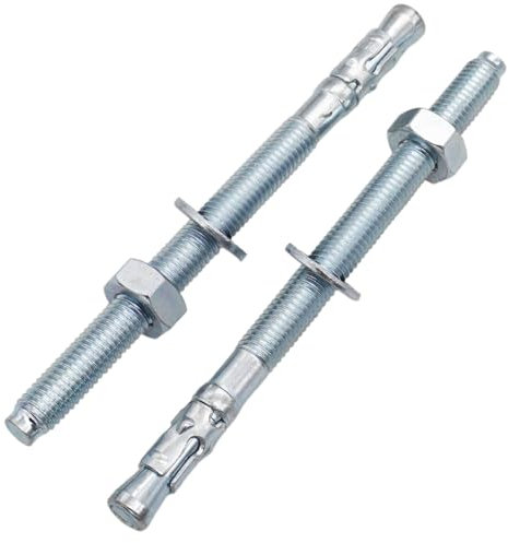 SKIR'CO (15 Stück) Verzinkte Keilanker M10 x 140 mm Metalldübel Ankerbolzen Mauerwerk Anker Betonanker