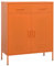 Hommdiy Lagerschrank Sideboard Kommode Anrichte Stahlschrank Schrank Beistellschrank Mehrzweckschrank Bücherschrank Standschrank 80x35x101,5cm Stahl Stil 1 Orange