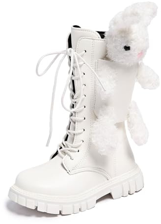 Botas para niña forradas, botas largas de equitación con cremallera, botas con cordones, suela de perfil antideslizante, botines elegantes, botas cálidas para otoño e invierno, cómodas botas por
