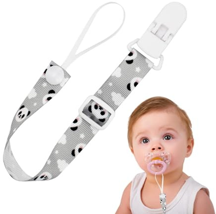 Nappklämma - Universal Bitringrem | Kopplehållare släpper ner silikonbitringar, Flätad nappsnöre för pojkar och flickor, Binky-hållare för barnvagn, babyshowerpresent