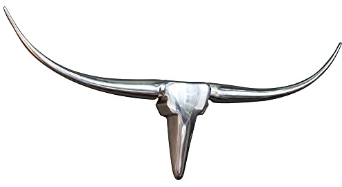 Riess Ambiente Design Wanddekoration BULL L - 100cm - silber Aluminium Stierkopf pflegeleicht