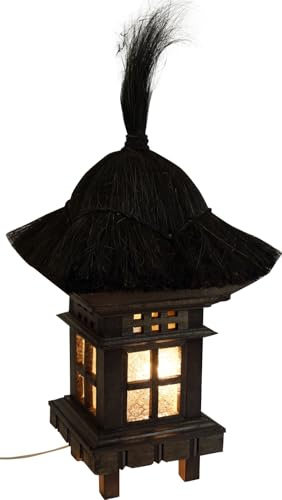 Guru-Shop Lampe de Jardin Bali Avec Câble Extérieur - Modèle 1, Lebois, 60x25x25 cm, Lumières D`extérieur Lumières de Jardin