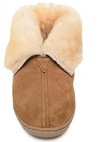 Minnetonka Women's Sheepskin Ankle Boot 8 M Golden Tan