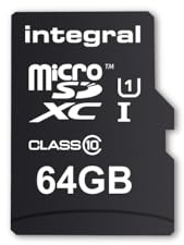 Integral Smartphone and Tablet - Memory Card 64 GB microSDHC/XC 90MB/s Class 10 UHS-I U1