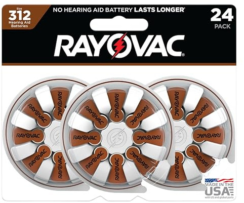 Rayovac Proline Advance Hearing Aid Batteries, Size 312 (48 count)