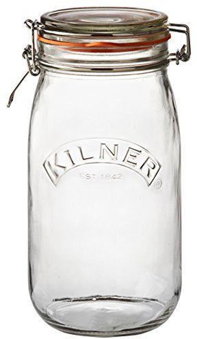 Kilner 0025.492 Drahtbügelglas 'CLIPTOP', rund, Ø 9 x 22,5 cm, 1500 ml (1 Stück)