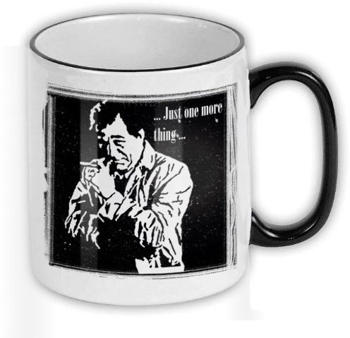 FunTasstic Keramiktasse schwarz/weiß - weiße Keramiktasse mit Just one more thing Spruch - bedruckte Kaffeetasse - Kaffee-Pott schwarz bedruckt mit Spruch - Geschenk Kaffeebecher