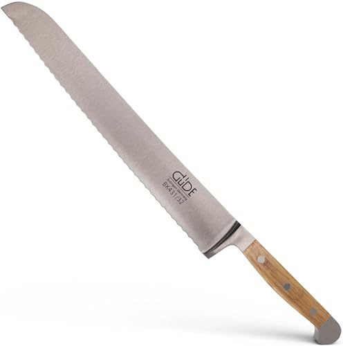 GÜDE Solingen - Brödkniv smidd, 32 cm, ek Balkhauser Kotten, ALPHA-BALK - double bolster, Handgjord Tyskland