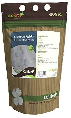 CULTIVERS Bicarbonate de Potassium 1 kg. Correcteur de carence en Potassium. Renforceur des défenses Naturelles des Plantes