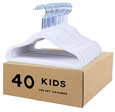 Haweeli Cintres en Velours Bébé pour Enfants[Paquet de 40] (29,5cm) pour Manteaux, Chemises, Robes, Pantalons