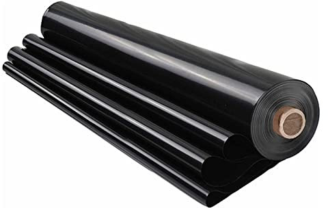 Telo per Laghetto Nero in HDPE, 2x4m 2.5x6m 4x5m 5x6m 6x8m 8x12m 10x12m Rivestimento per Laghetto Resistente, Fodera per Laghetto Flessibile per Piscina Giardino per Laghetti (Size : 5x7m(16.4x23ft)