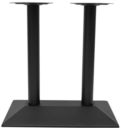 KEESUNG 72 cm Tischgestell Doppel, Tisch Legs Stahl Tischbeine Doppel Tischsäule Schwarz Tischfuß Bistrotisch Gastro Tisch Industrie Tischbeine