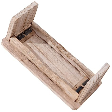Parliky Meditation Bench and Zen Wood Stool for Kneeling Sitting, Small Foldable Wooden Kneel Sit Stool Cushion for Home Meditation and Prayer