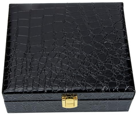 Beavorty Scatola Porta Sigari in Legno Con Design a Di Umidificatore Portatile 6.7X5.9X2.6 Pollici Custodia Elegante Per Casa Ufficio E Viaggi