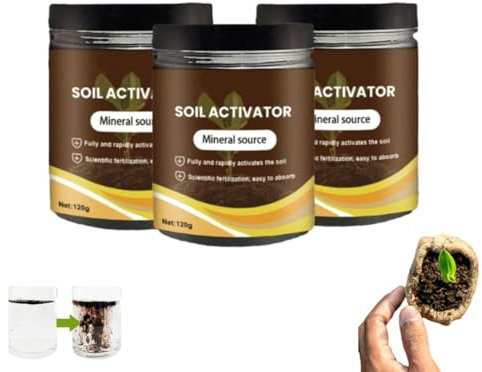 Soil Pro Activator,Professional Bone Meal Fertilizer,Soil Activated Treasure,Dirt Health Booster, Organic Soil Activator & Plant Fertilizer,Lawns And Gardens,Improve Soil Carbon Sequestration (3 Pcs)