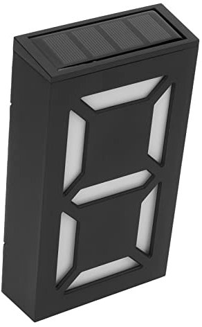 Luz de Número de Casa LED con Energía Solar Al Aire Libre con Número Bricolaje y Diseño Moderno para Señales Dirección Comercial