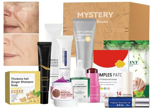 Juego De Cuidado Facial Para Mujeres - Kit Facial Completo para Mujer,Crema Hidratante Tónico Iluminador Loción Limpiador Para Juventud