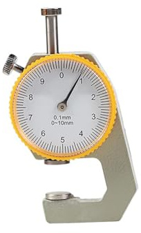 WUTA Misuratore di spessore in pelle, 0 – 10 mm, spessore portatile, per pelle, carta e lamiera, strumento di misurazione