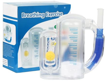 5 000 ml andningsträning för lungor, djup andning lungtränare incitament spirometer inspirerande tränare träning för andningsträning lungträning talterapi Ergo-terapi