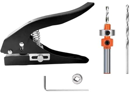 yybng Perforatore Per Targhette | Perforatore Rotondo Monoforo per Badge | per Bordatura per Cartone Carta Cartoncino Legno Uso Domestico e Lavorativo