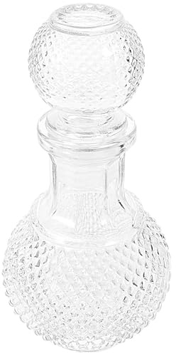 TOKIDNY Botella Decantadora de Vidrio para Vino y Whisky de 250 Ml Tapón Hermético, Diseño Resistente para Uso en Celebraciones y Regalos