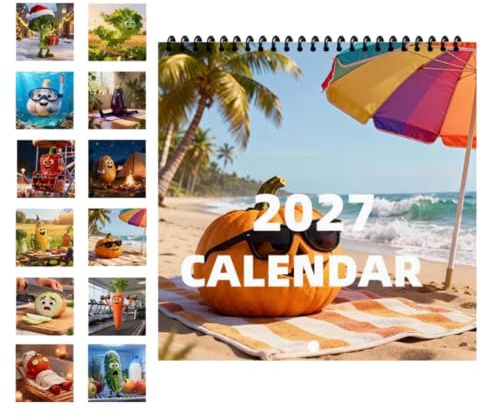 Calendrier Mural Décoratif Mensuel Drôle Dessin Animé Déco Intérieure