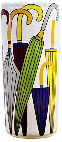 Multi Coloured Brolly Ceramic Umbrella Stand