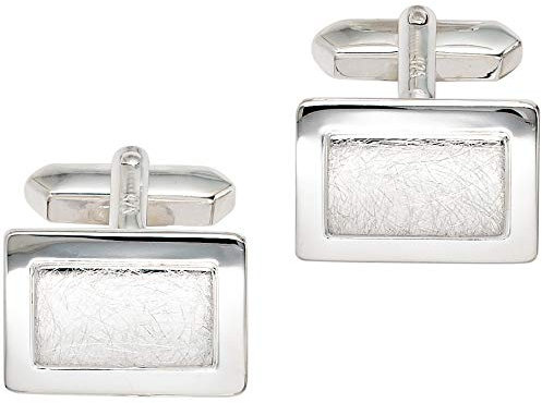 Jobo Herren-Manschettenknöpfe aus 925 Sterling Silber eismatt