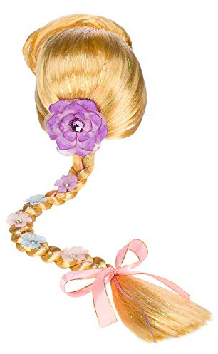 Disney Rapunzel Polyester-Perücke mit Zopf, Einheitsgröße, gelb, Einheitsgröße