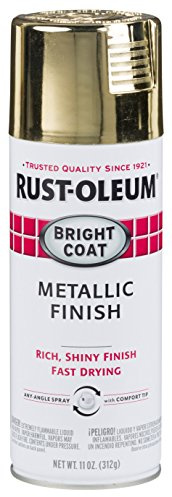 Rust-Oleum 7710830-2PK Stops Rust Bright Coat Metallic Spray Paint, Gold, 12 Ounce (Pack of 2)