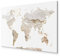 murando Akustikbild Weltkarte Bilder Akustikschaum Hochleistungsschallabsorber Schallschutz Leinwand 1 tlg Wandbild Raumakustik Schalldämmung Landkarte Betonoptik World Map