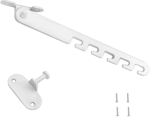 Lxoraziy Fensterfeststeller für Kippfenster, 18 cm Fensterstopper Metall, Zuschlagschutz, Fensterriegel zum Einstellen der Fensteröffnung(Weiß)