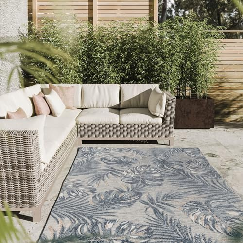 Interiyou Outdoor Teppich Wetterfest Florenz - 200x300 cm Multicolor - Wasserfest für Balkon, Terrasse, Garten - Outdoorteppich passend auch für Wohnzimmer, Schlafzimmer und Küche - Aussenteppich