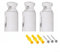 Lot de 3 supports de rechange pour radiateur, fixation murale chauffante, construction en acier robuste, avec vis et rondelles, pour salle de bain