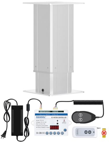 DIHOOL Elektrische hubtisch 270kg Tragkraft Höhenverstellbar 420-720MM Teleskop Tischgestell Werkstatt Tisch WLAN Fernbedienung Handsteuerung für Werkstatt Wohnmobil Büro, 300mm Hub 5mm/s