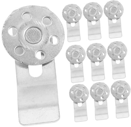 NUOBESTY Lot De 10 Clips De Fixation Pour Évier Sous Plan Fixation Robuste Pour Lavabo Kit De Réparation Pour Évier Fixation Pour Meuble-Lavabo Plaque De Retenue En Fer Argenté