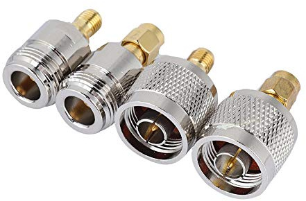 ZJchao SMA Till N Adapter Kit, RF Coaxial Adapter Connector N Man/Female to SMA Female/Male 4 PCS Connector för Wi-Fi Antenna Extension Cable