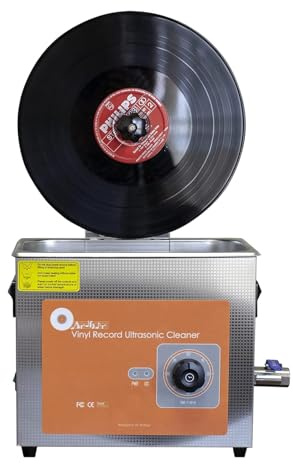 Nettoyeur à ultrasons 4L pour disques vinyles, machine à laver les disques avec minuterie de 1 à 60 minutes, pour disques vinyles 12 pouces.