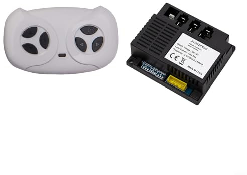 Set di telecomando e ricevitore per auto elettrica per bambini, JR1922RXS-2, 12 V, 2,4 G, controllo con bilanciamento della frequenza per auto giocattolo, ricambio ABS, metallo, nero, bianco, 2 pezzi